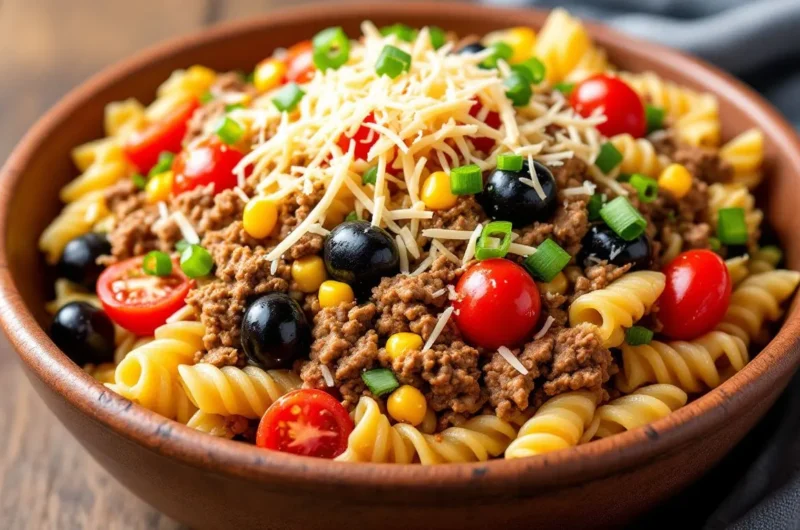 Cowboy Pasta Salad Recipe Card