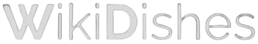 A subtle WikiDishes logo in gray and white, designed for versatile branding applications.