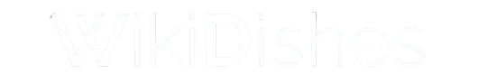 A subtle WikiDishes logo in white, designed for versatile branding applications.